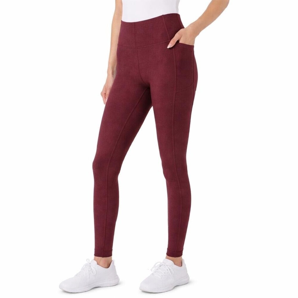 Mondetta Women's S High Waist Active Legging Burgundy H1037